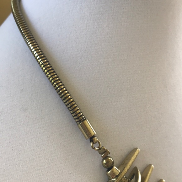 Gold Dimensional Necklace - Picture 4 of 7